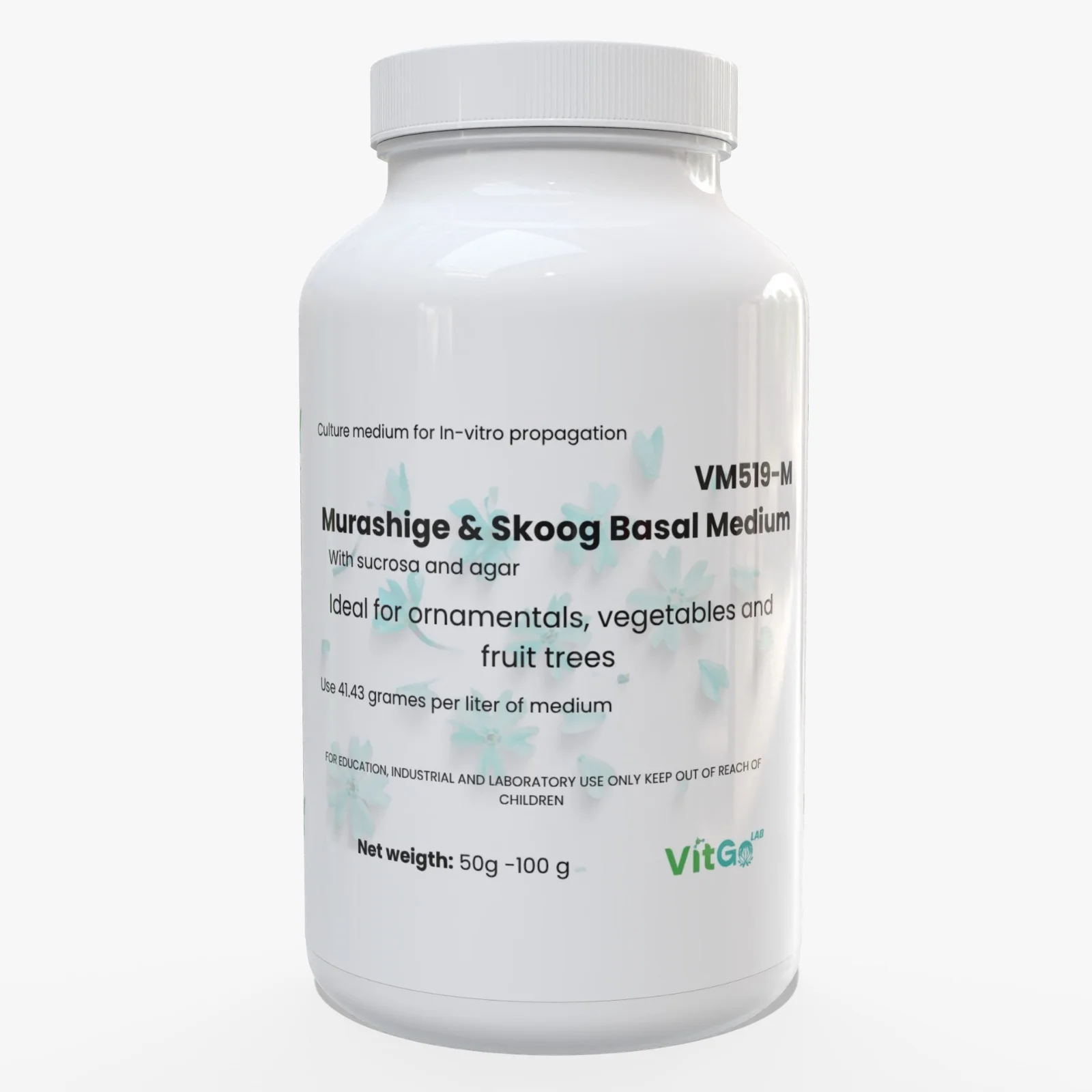 VM519-M Medio Cultivo Murashige & Skoog con sucrosa y agar 250g, 500g