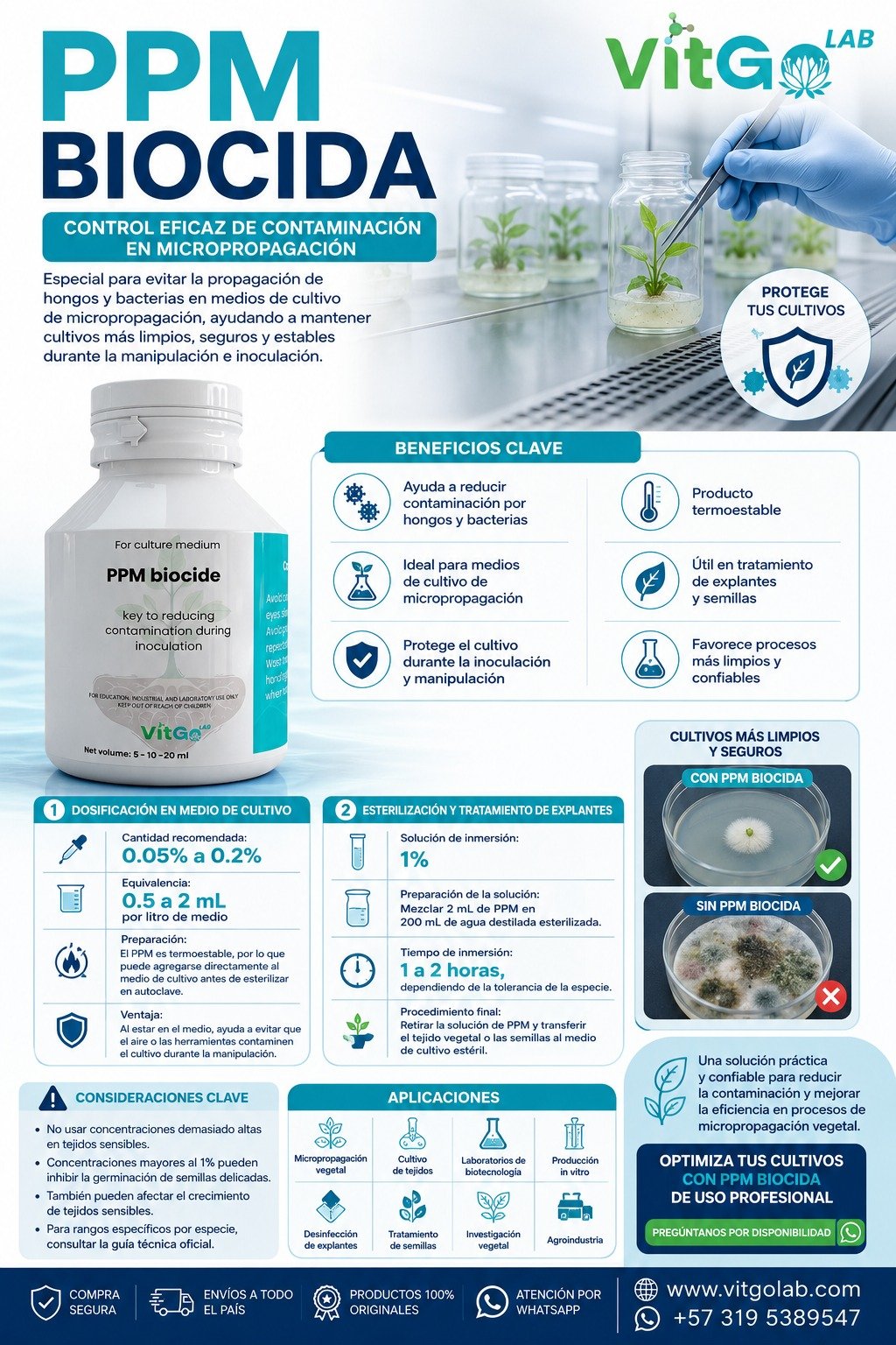ppm biocida para cultivo de micropropagación - Imagen 4